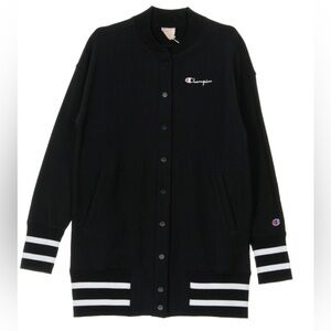 Champion Women's Black and White Varsity Jacket